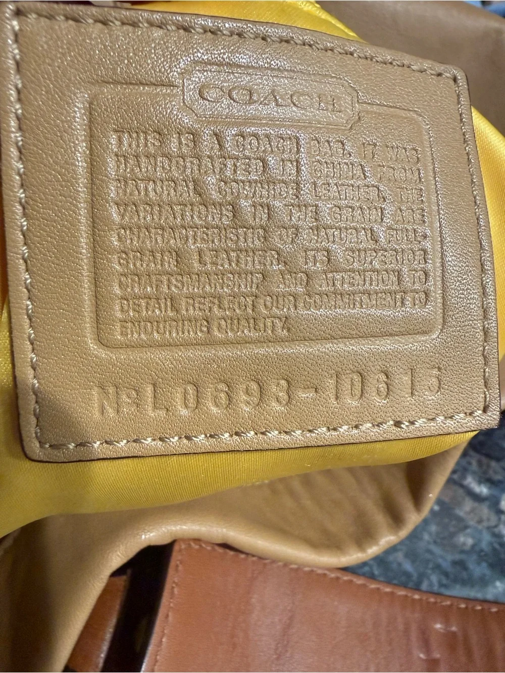 Coach tan leather